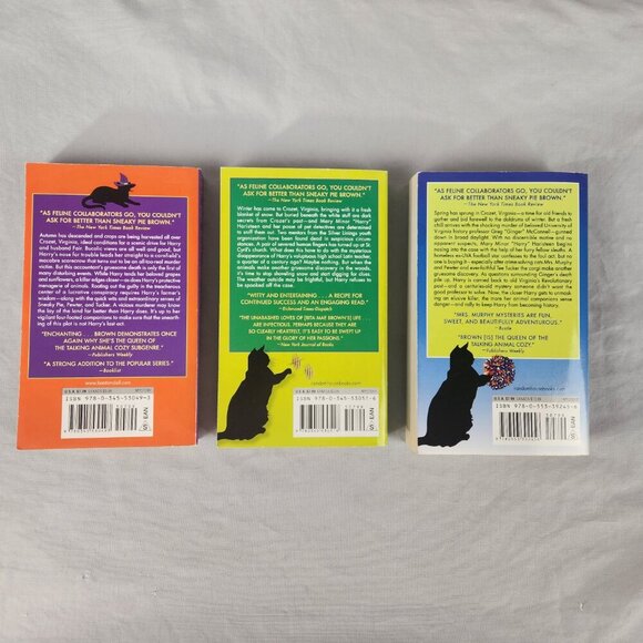 LOT 3 Rita Mae Brown and Sneaky Pie Brown Paperback Mystery Series Books 22-24 - Picture 3 of 3